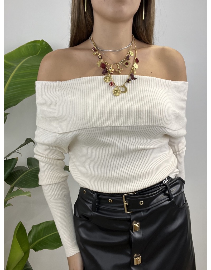 PULL RISVOLTO SIMPLY PANNA