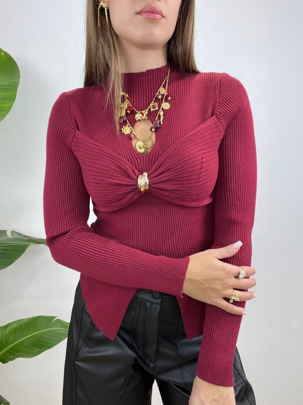 MAGLIA COSTINE GIORGIA BORDEAUX