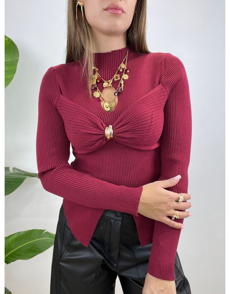 MAGLIA COSTINE GIORGIA BORDEAUX