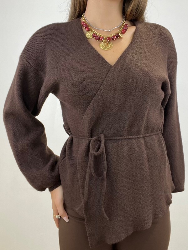 INCROCIATINA SEMPLICE MARRONE