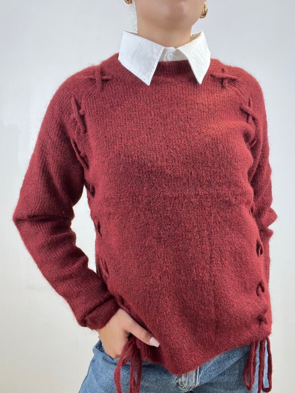 PULLOVER LACCI BORDEAUX
