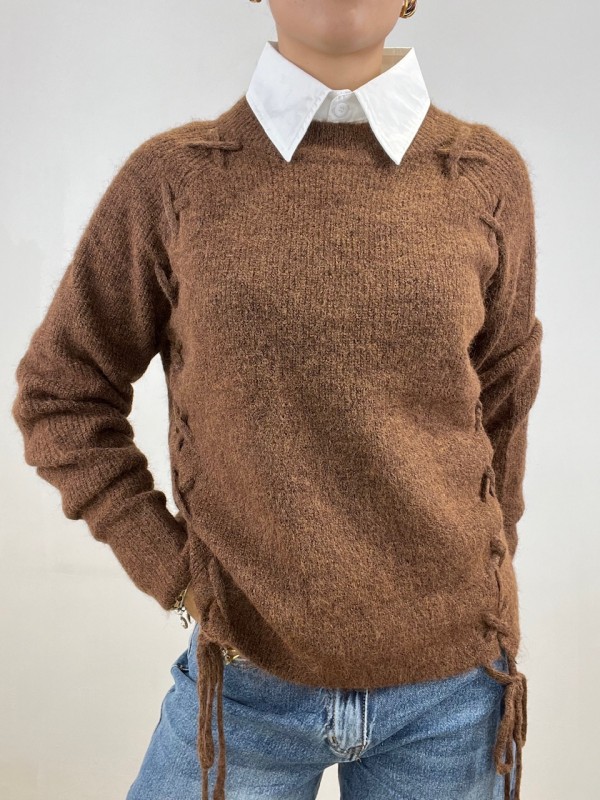 PULLOVER LACCI MARRONE