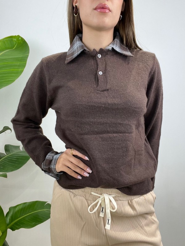 PULLOVER GILDA MARRONE