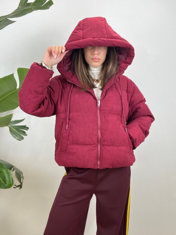 GIUBBINO BOMBER CLAUDIA BORDEAUX