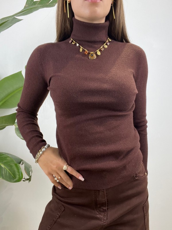 PULL DOLCEVITA LORENZA MARRONE