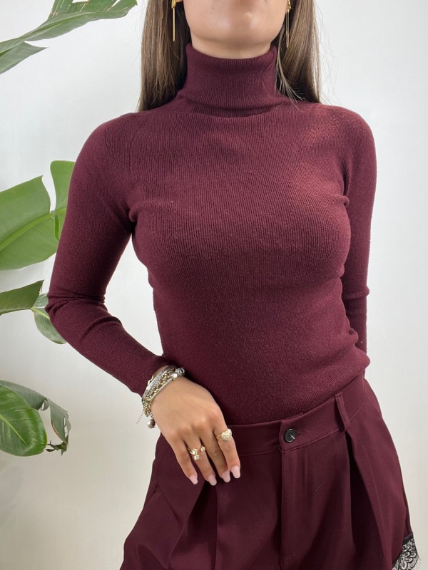 PULL DOLCEVITA LORENZA BORDEAUX