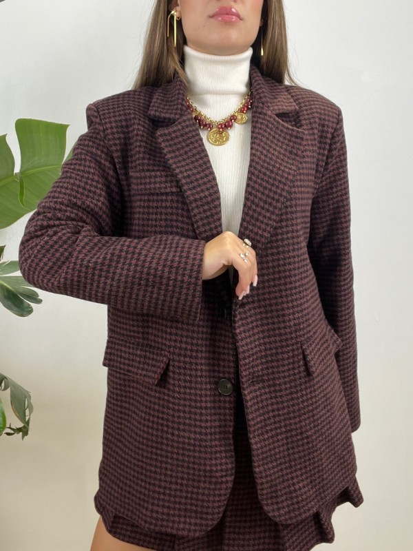 BLAZER LOREDANA BORDEAUX NERO