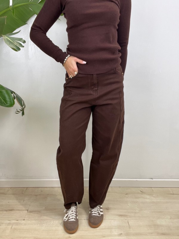 JEANS LUIS BALLOONS BROWN