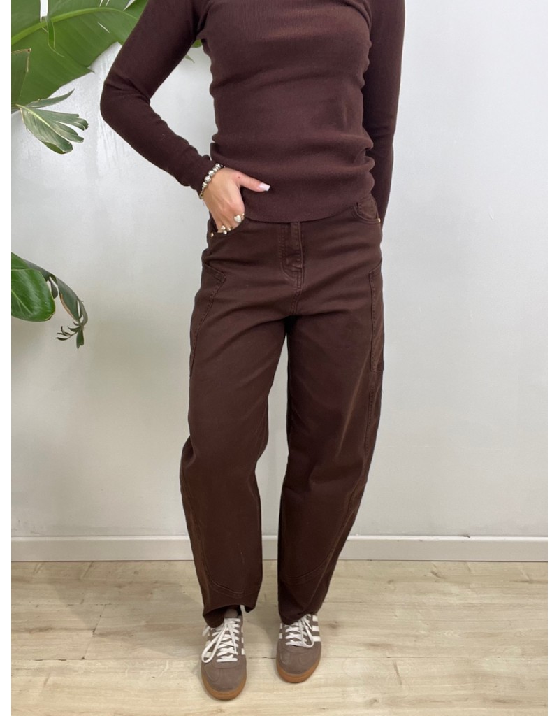 JEANS LUIS BALLOONS BROWN