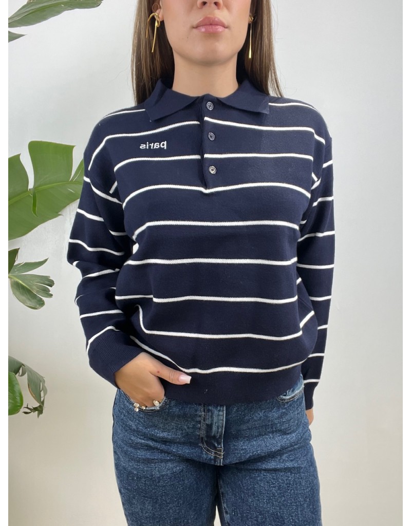 PULL POLO JULIET BLU