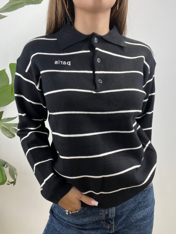 PULL POLO JULIET NERO