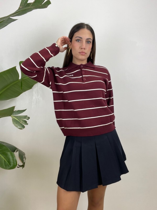 PULL POLO JULIET BORDEAUX