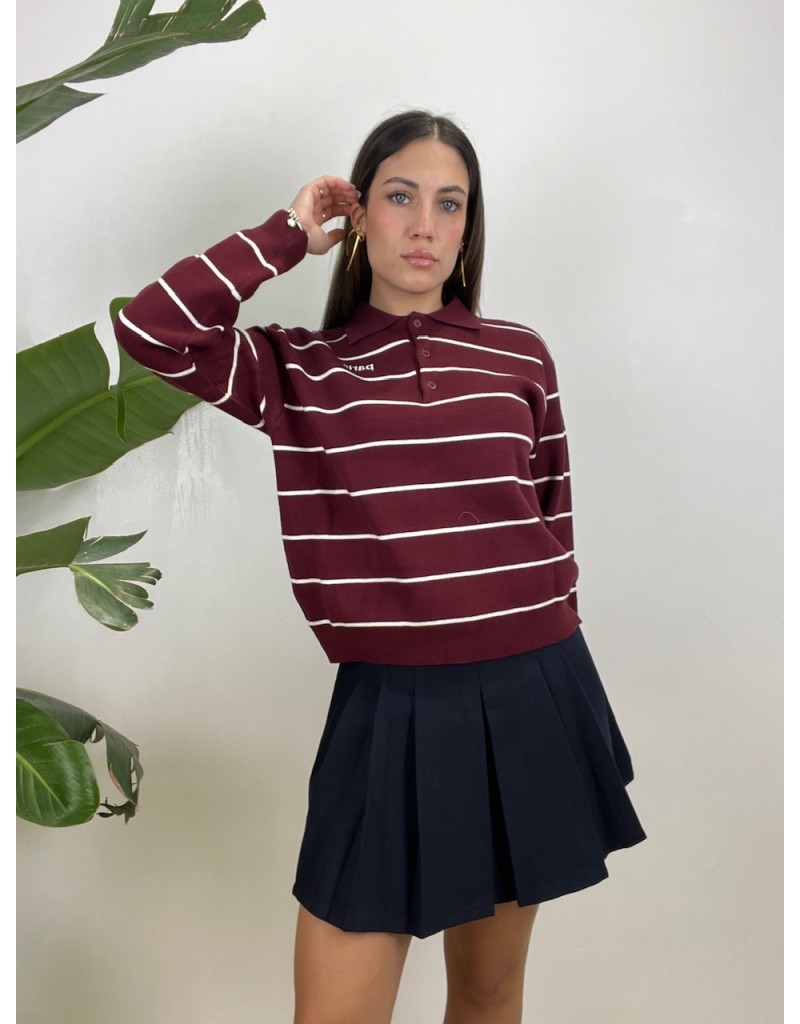 PULL POLO JULIET BORDEAUX