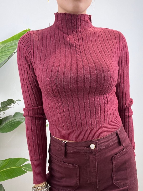 PULL GIORGIA BORDEAUX