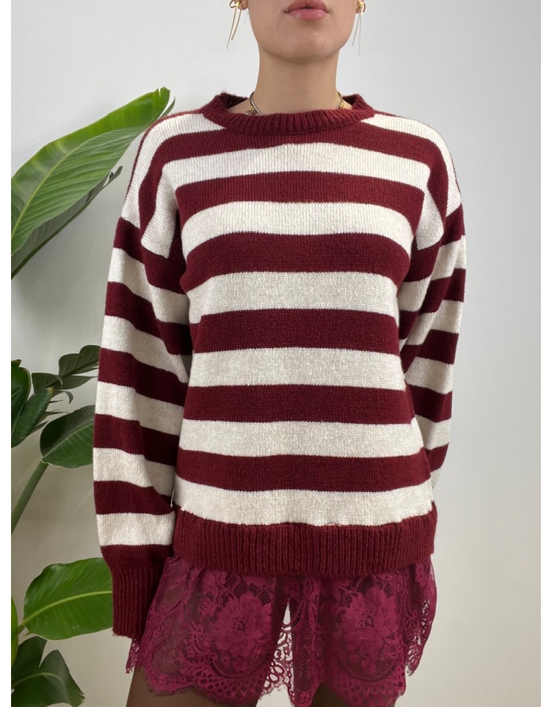 MAXIPULL RIGHE PIZZO BORDEAUX