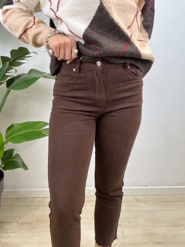 JEANS STRAIGHT FIT BROWN