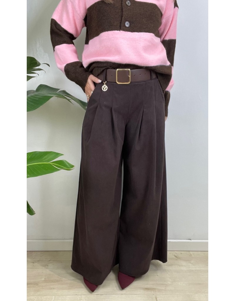 PANTALONI MOREN MARRONE