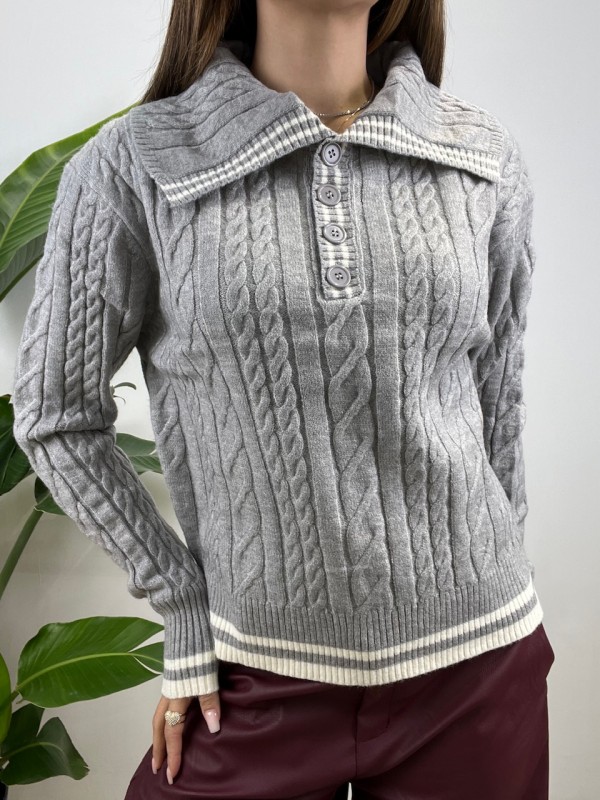PULLOVER GLORIA GRIGIO