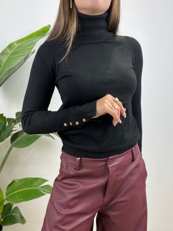 PULL DOLCEVITA BOTTONCINI NERO