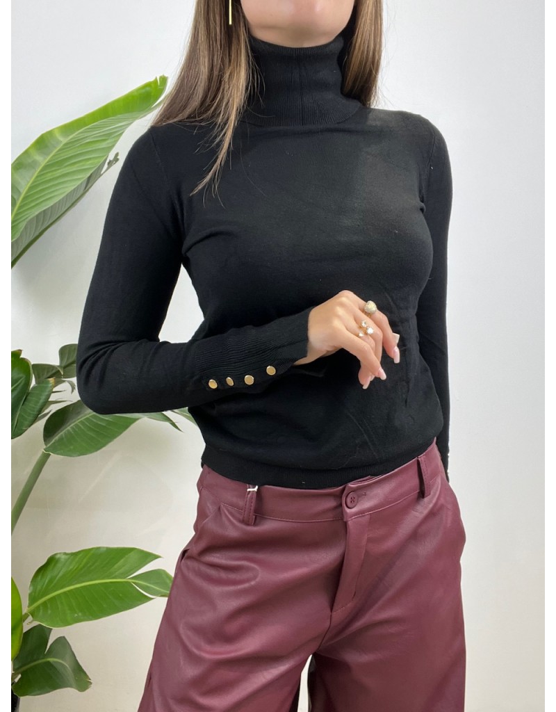 PULL DOLCEVITA BOTTONCINI NERO