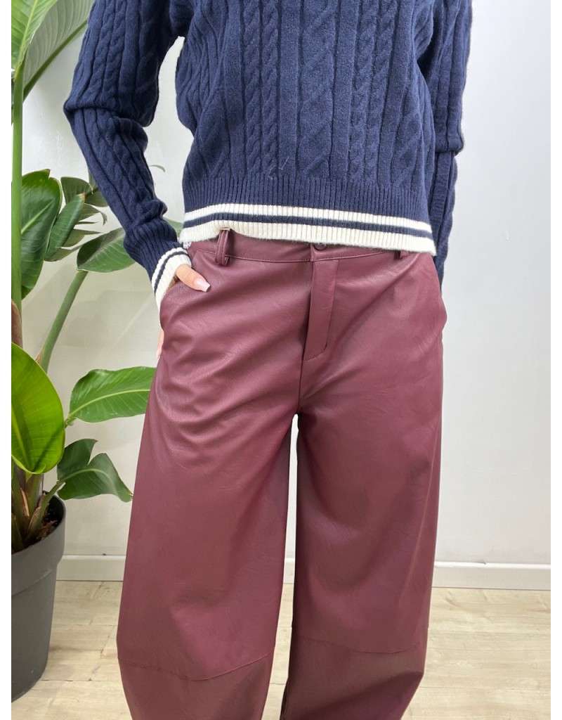 PANTALONI ECOPELLE SUSY BORDEAUX