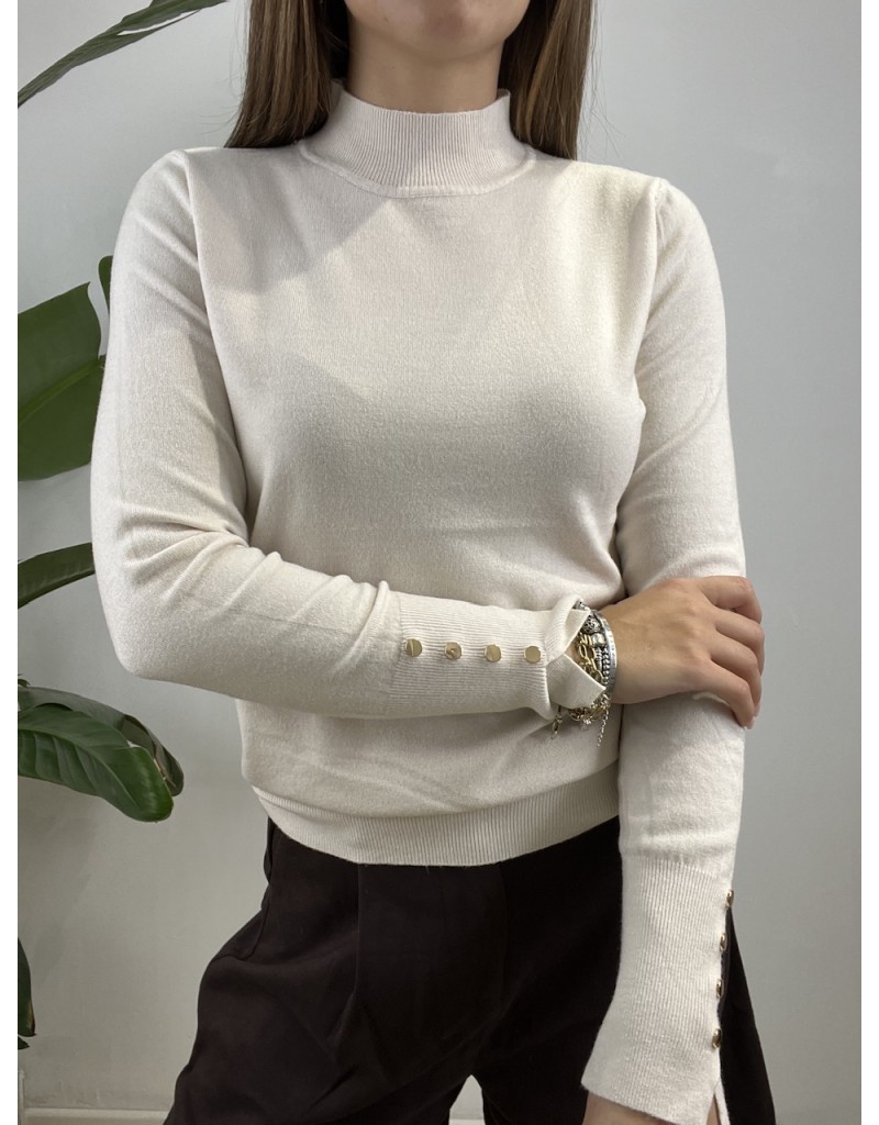 PULL MEZZO COLLO BEIGE