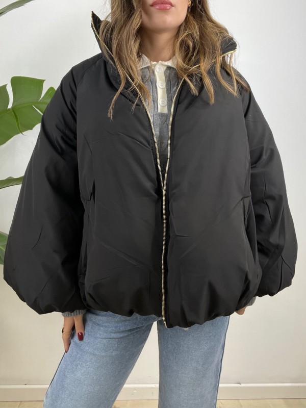 GIUBBOTTO PLAID NERO