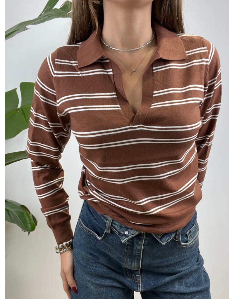 PULL POLO SIMEL MARRONE