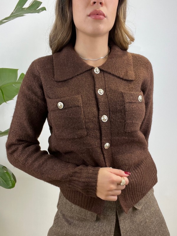 PULLOVER MORENA MARRONE