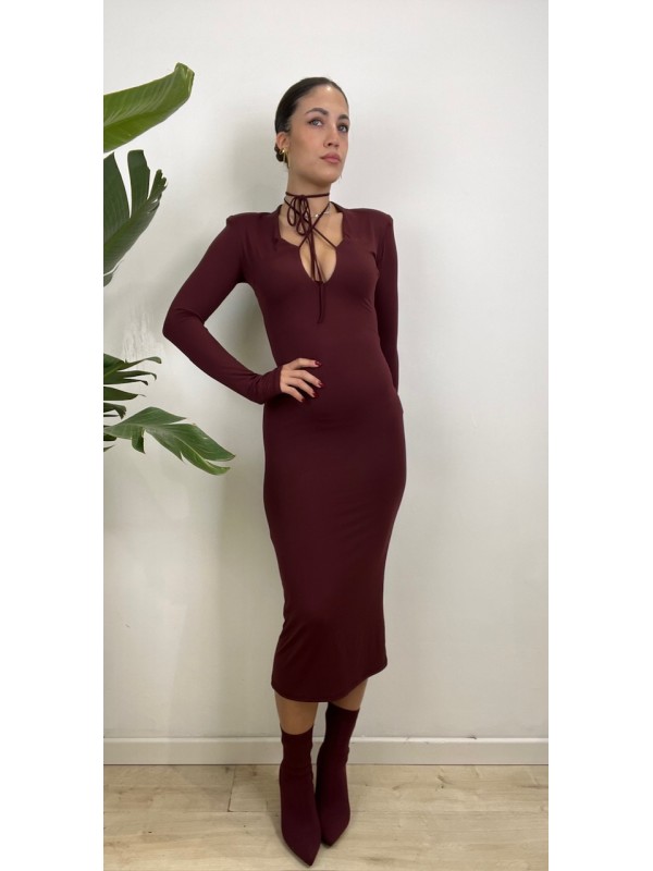 LONG DRESS VERONIK BORDEAUX