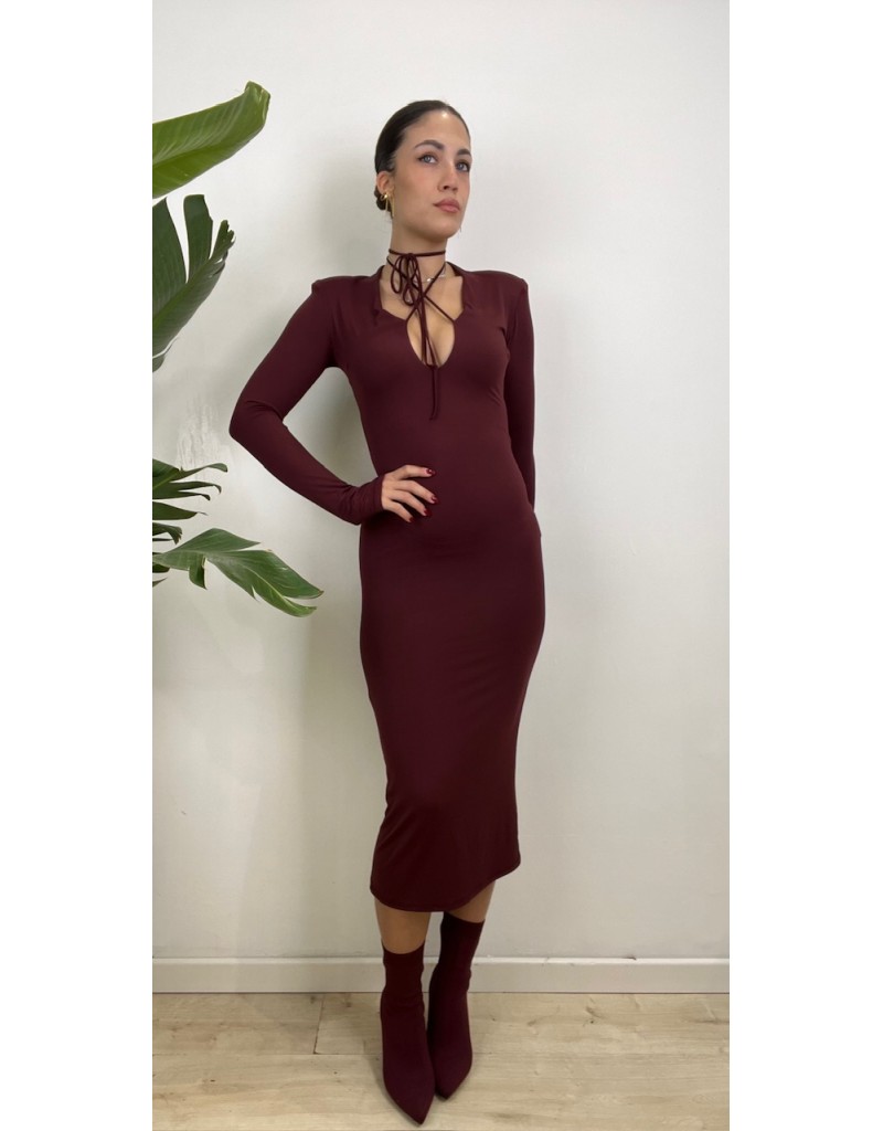 LONG DRESS VERONIK BORDEAUX
