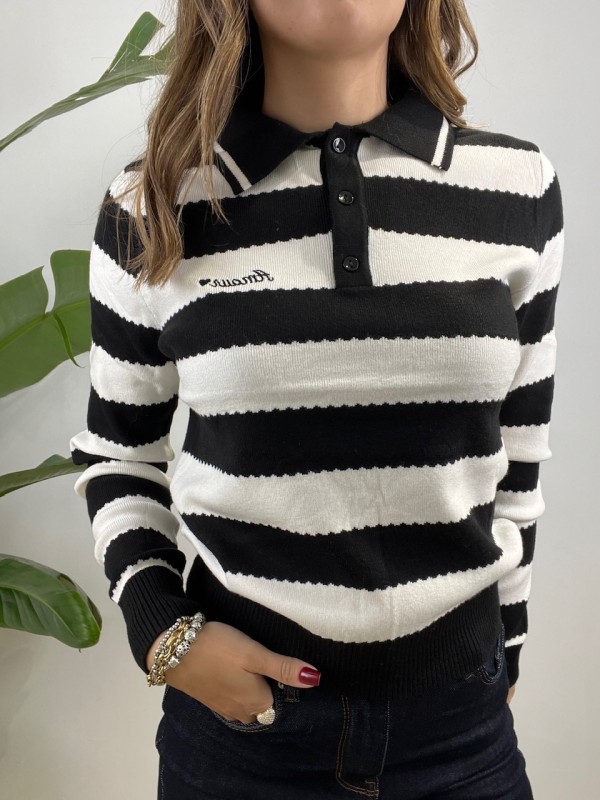 PULL POLO AMOUR NERO BIANCO