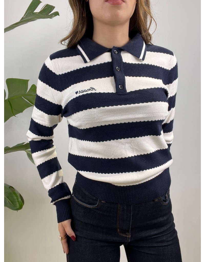 PULL POLO AMOUR BLU BIANCO