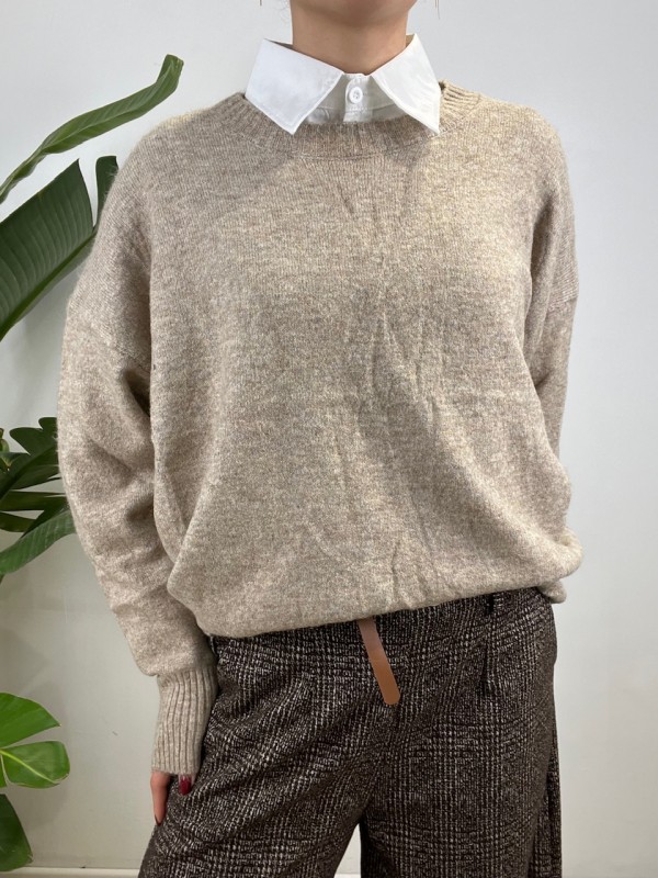 PULLOVER SIMPLY MELANIA BEIGE