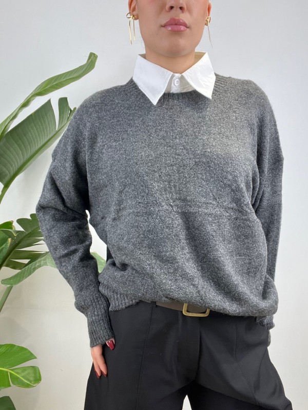 PULLOVER SIMPLY MELANIA GRIGIO