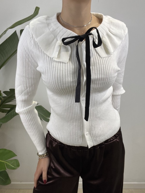 PULLOVER FIOCCHETTO BIANCO