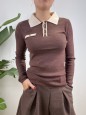 PULL POLO LORENA MARRONE