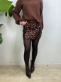 MINIGONNA PAILLETTES MARRONE
