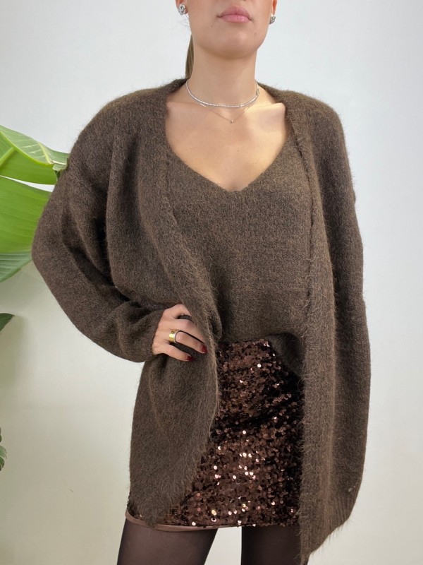 TWIN SET SIMPLY MARRONE