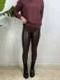 LEGGINGS ECOPELLE MARRONE
