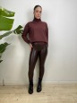 LEGGINGS ECOPELLE MARRONE