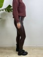 LEGGINGS ECOPELLE MARRONE