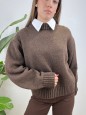 PULLOVER LUMINA SEMPLICE MARRONE