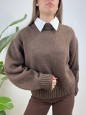 PULLOVER LUMINA SEMPLICE MARRONE