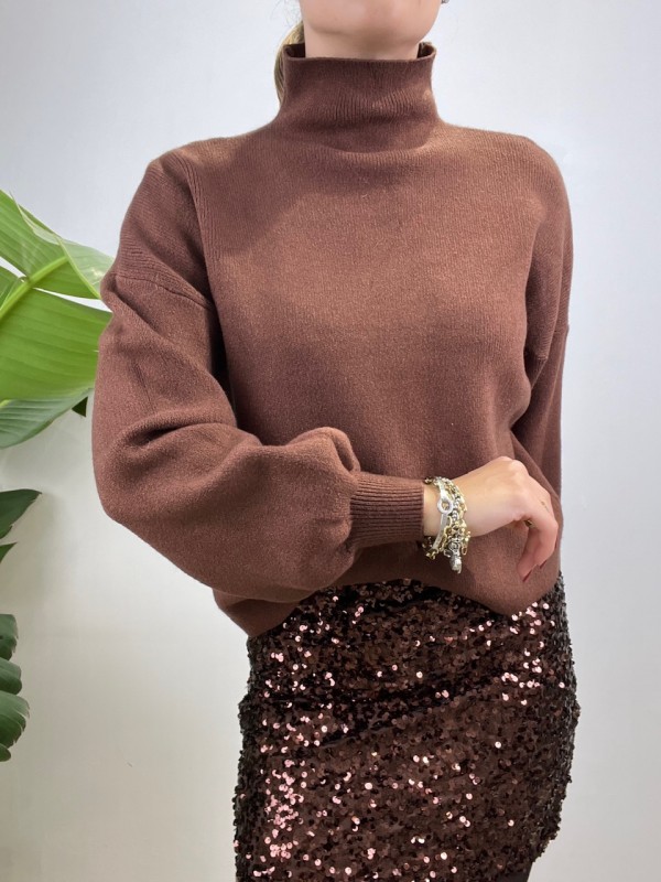 PULLOVER SOLAN MARRONE