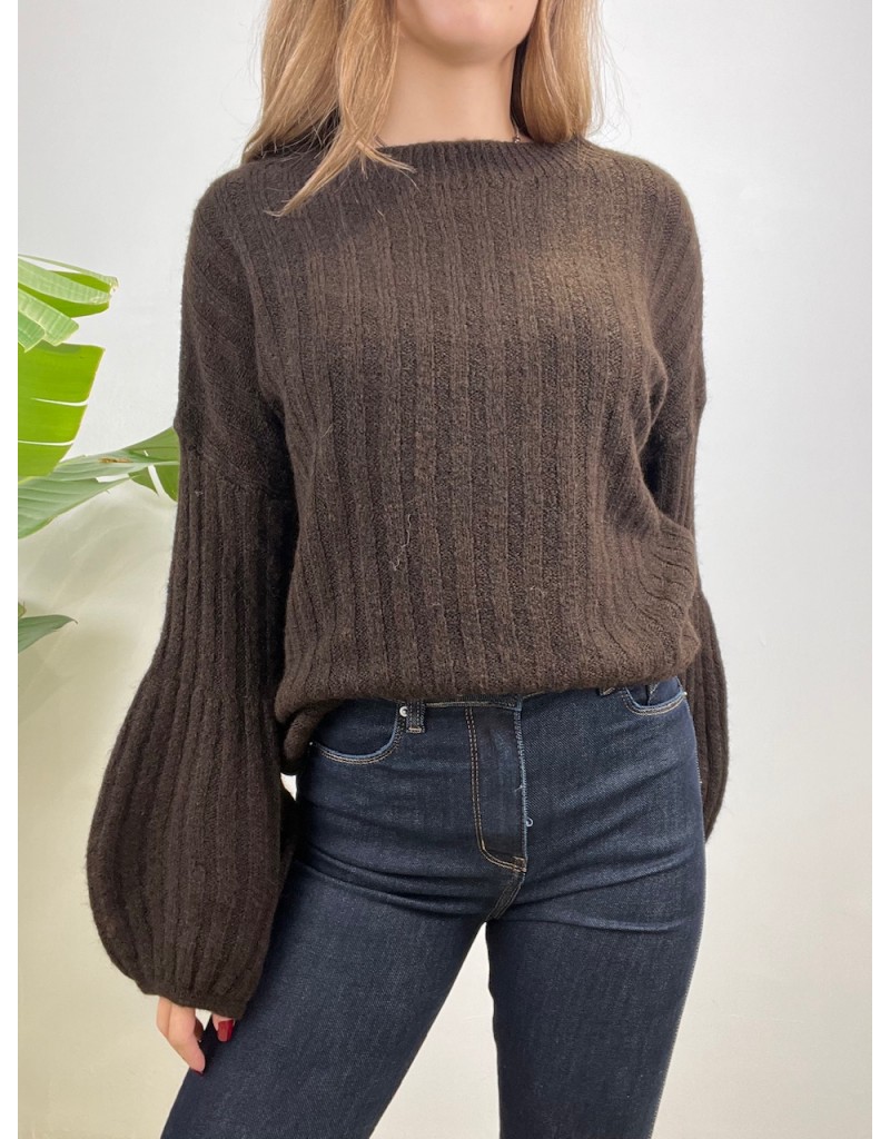 PULLOVER SERENA MARRONE
