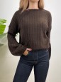 PULLOVER SERENA MARRONE
