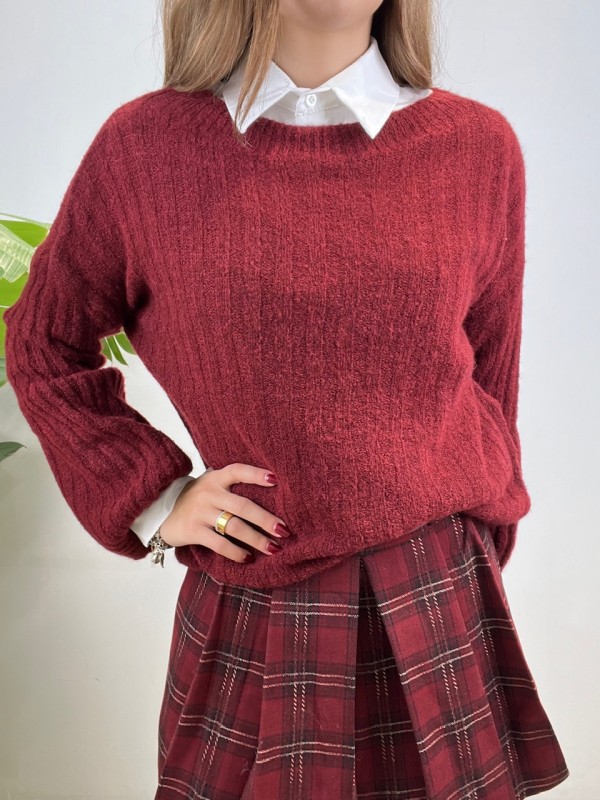 PULLOVER SERENA BORDEAUX
