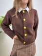 CARDIGAN JOLIE MARRONE