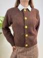 CARDIGAN JOLIE MARRONE